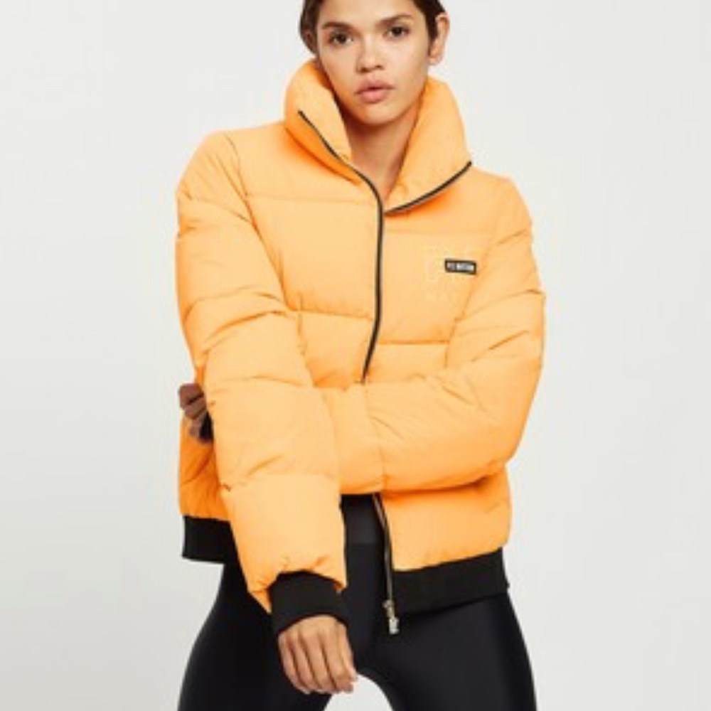 P.E. Nation Orange puffer bomber ski snowboard jacket coat XS $450